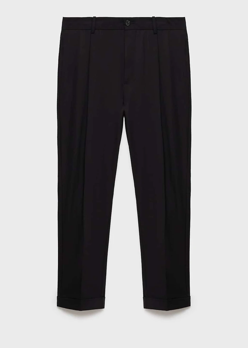 Regular-fit pleated pants