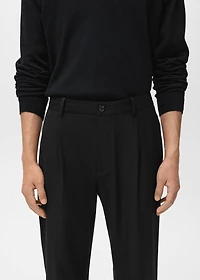 Regular-fit pleated pants