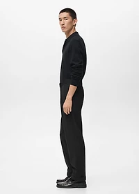 Regular-fit pleated pants
