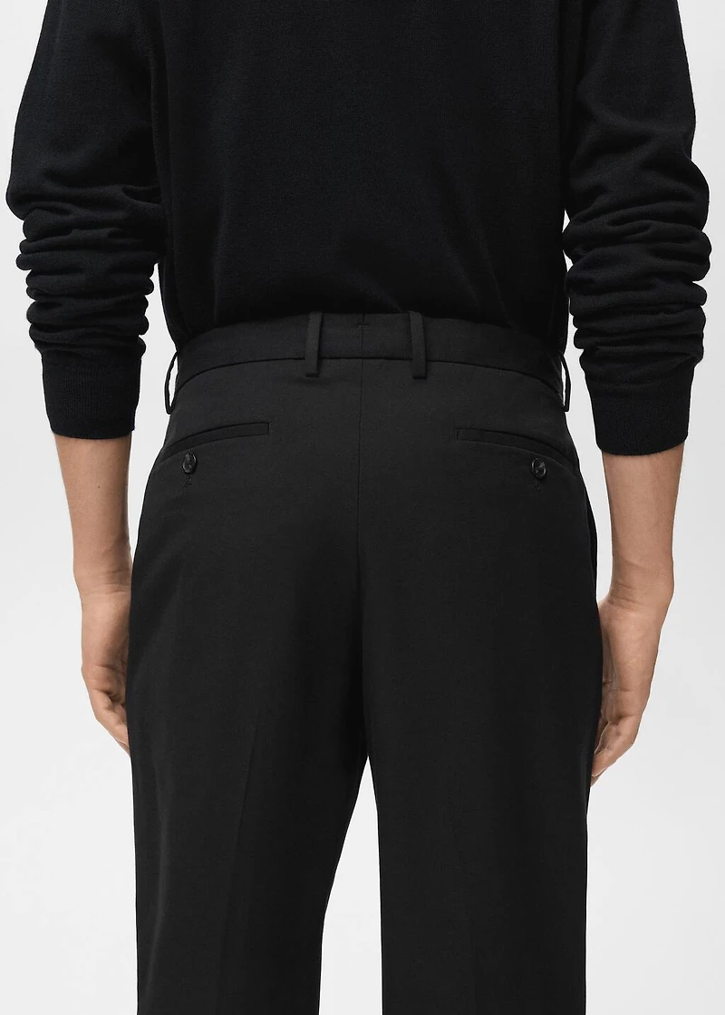 Regular-fit pleated pants
