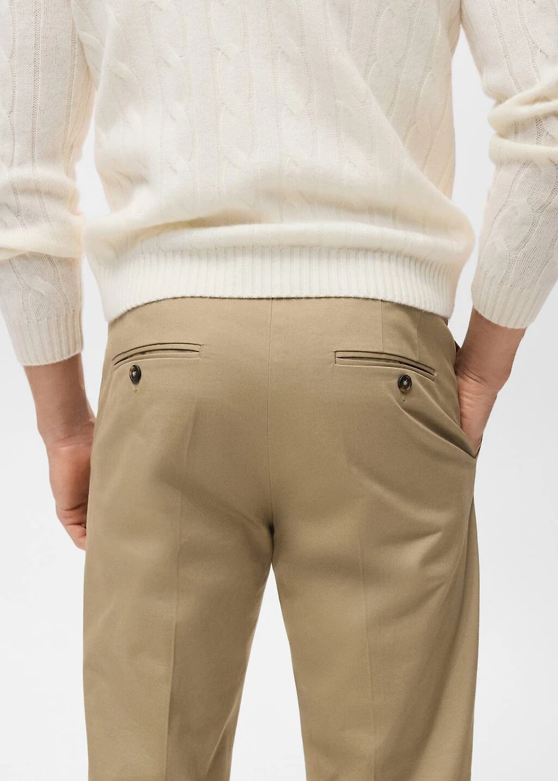 Regular-fit cotton pants