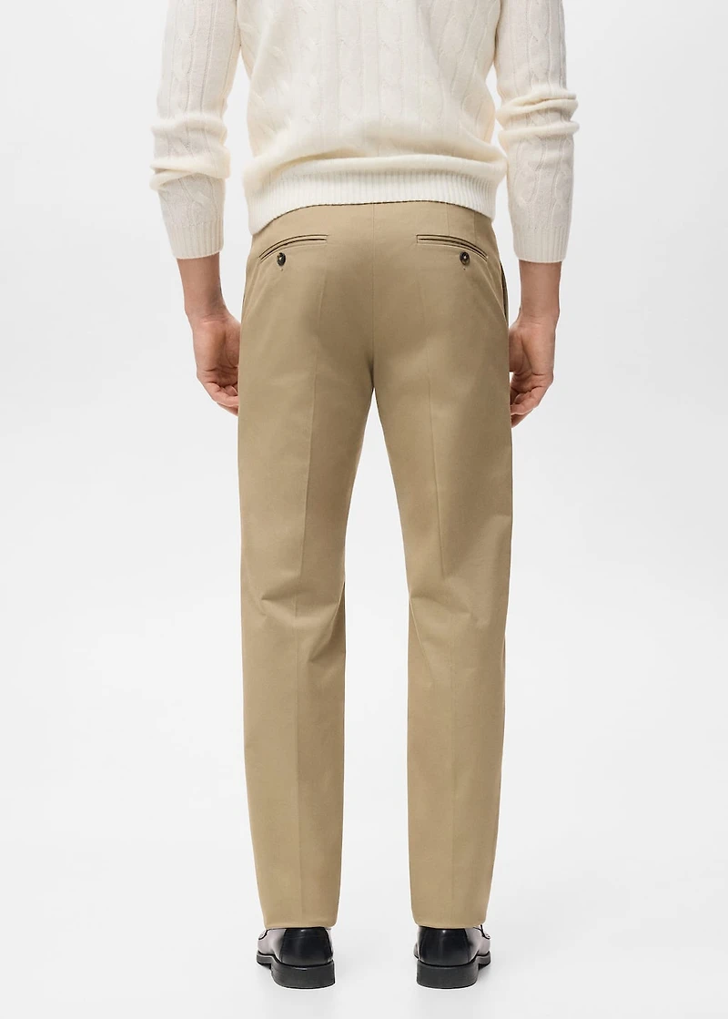 Regular-fit cotton pants