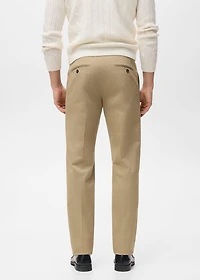 Regular-fit cotton pants
