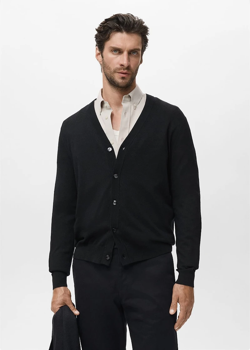 100% merino wool cardigan