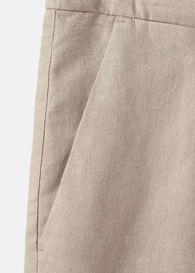 Linen-cotton blend Bermuda short