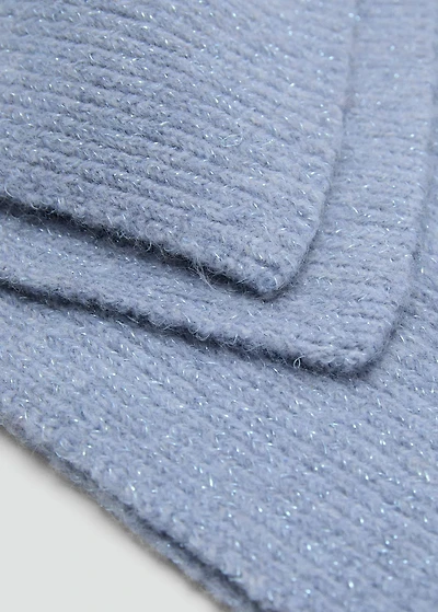 Ribbed lurex scarf
