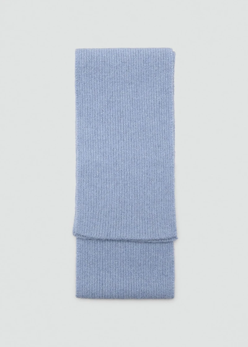 Ribbed lurex scarf