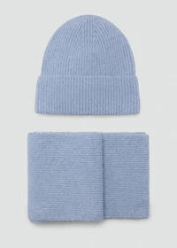 Ribbed lurex scarf
