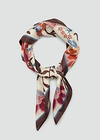 Floral-print scarf