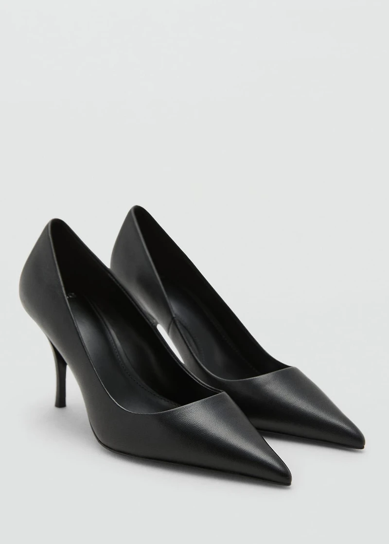 Heel leather shoes
