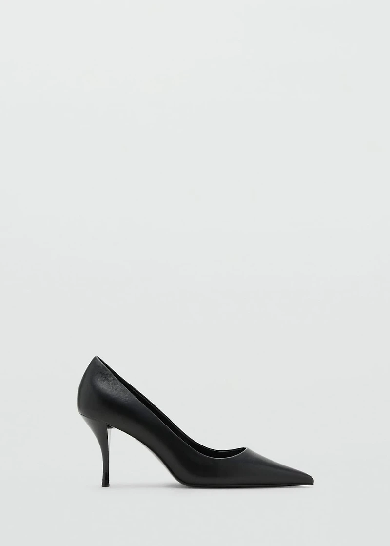 Heel leather shoes