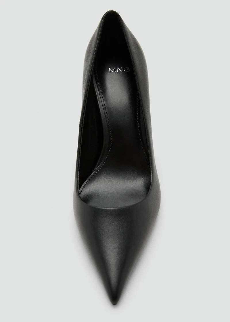 Heel leather shoes
