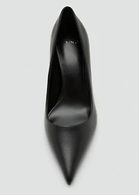 Heel leather shoes