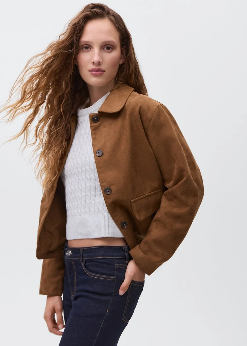 Suede effect jacket
