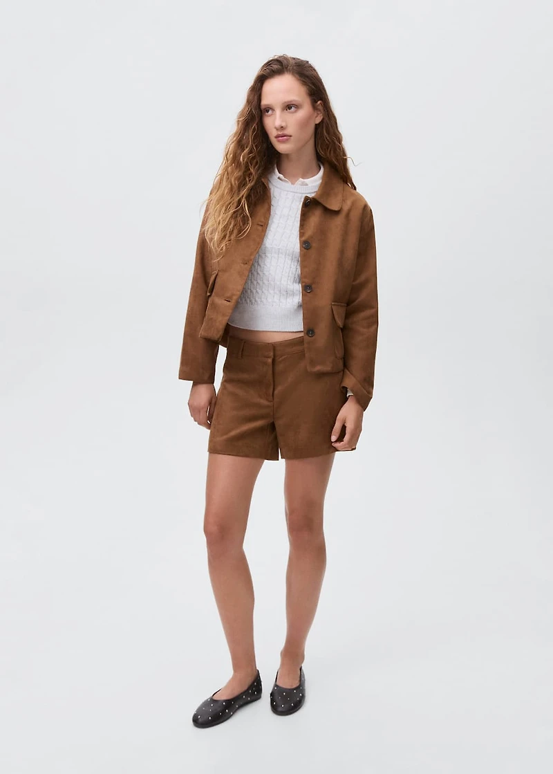 Suede effect jacket