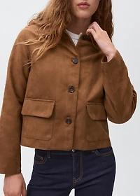 Suede effect jacket