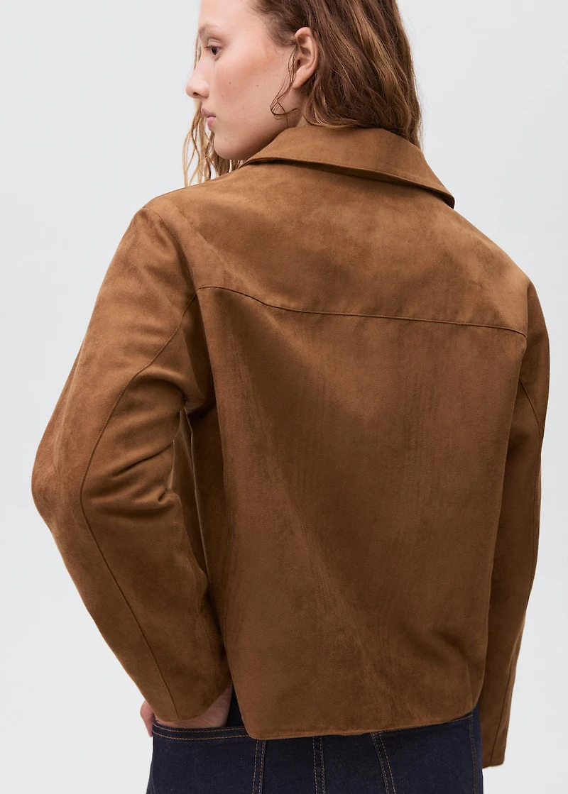 Suede effect jacket