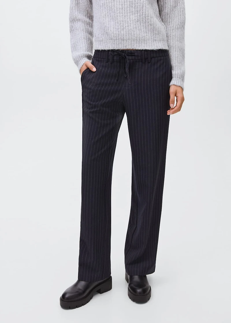 Striped suit pants