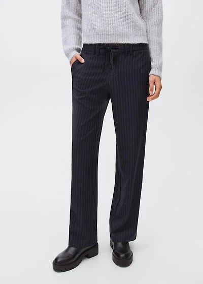 Striped suit pants