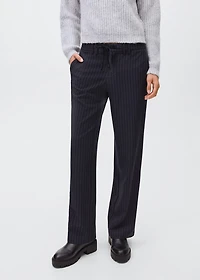 Striped suit pants