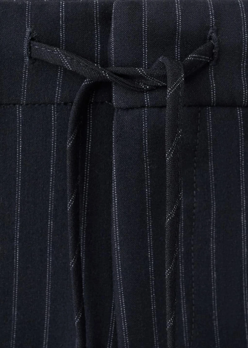 Striped suit pants