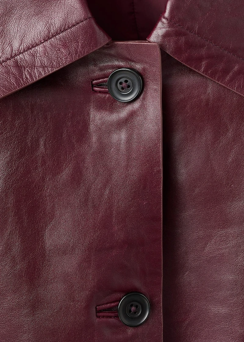 100% leather jacket with buttons