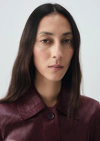 100% leather jacket with buttons
