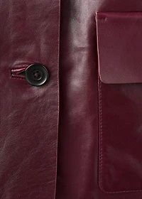 100% leather jacket with buttons