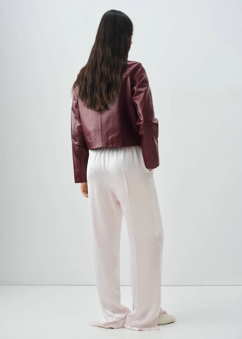 100% leather jacket with buttons