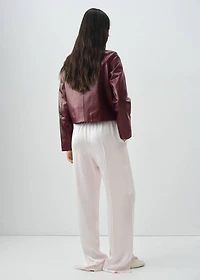 100% leather jacket with buttons