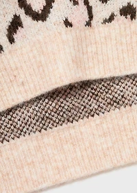 Leopard-print knitted sweater