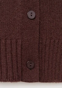 Chunky knit wool-blend cardigan