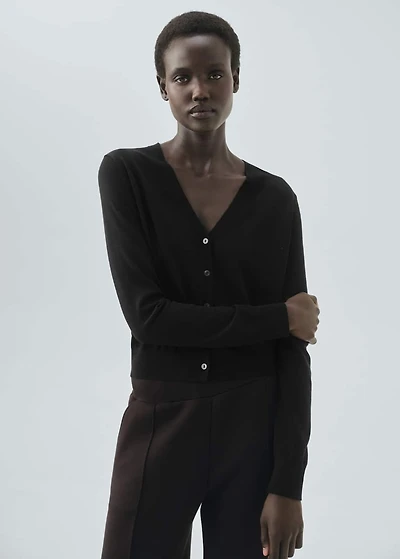 100% wool V-neck cardigan