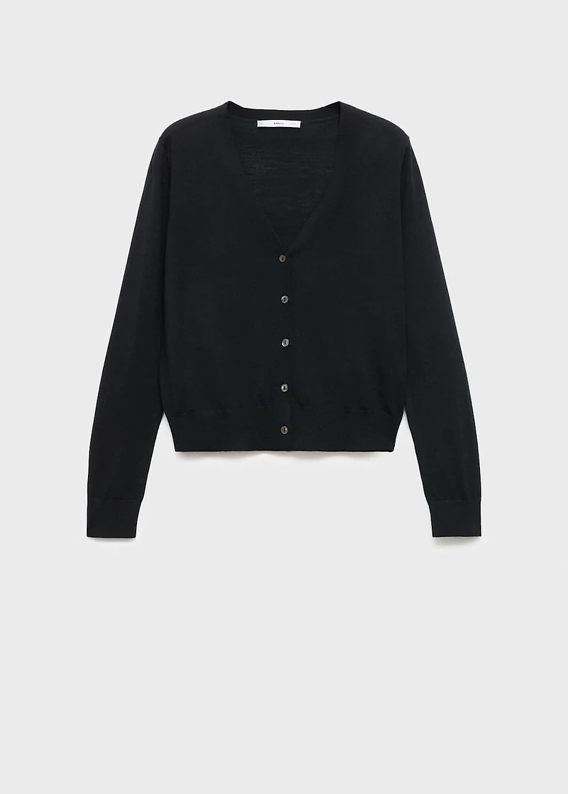 100% wool V-neck cardigan