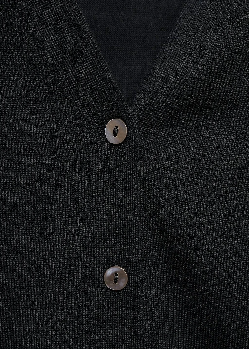 100% wool V-neck cardigan