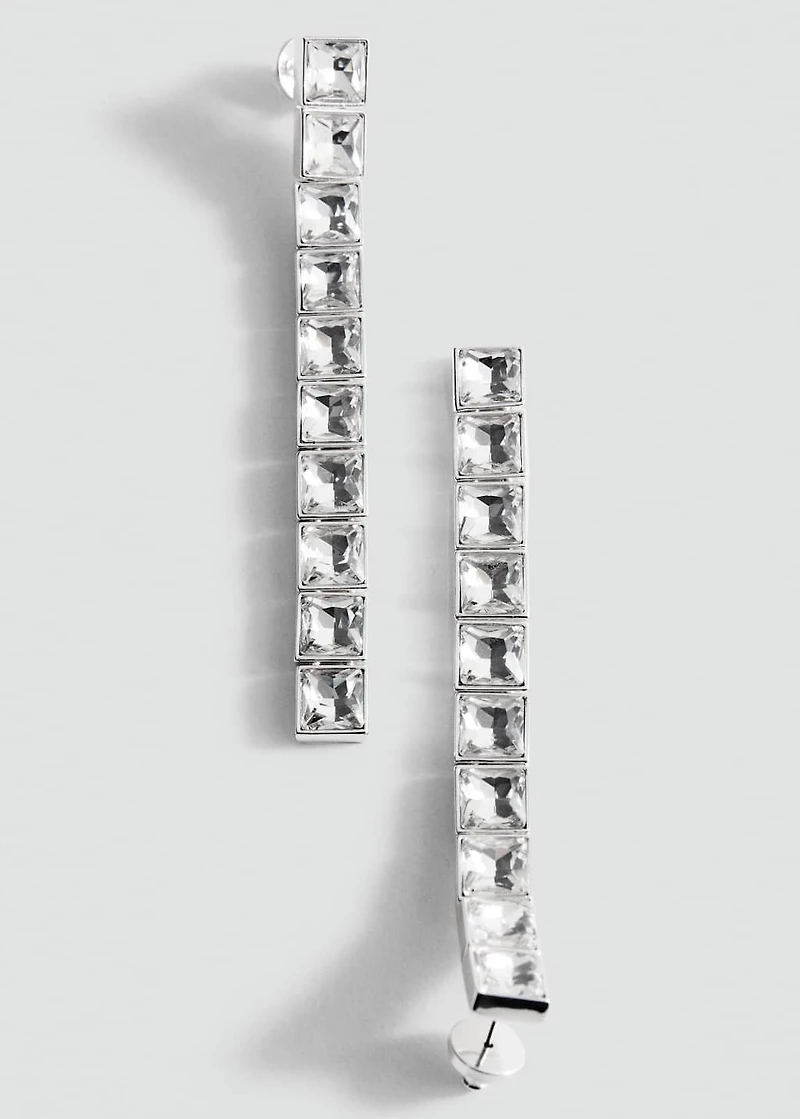 Crystal pendant earrings