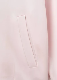 Satin jacket with zipper
