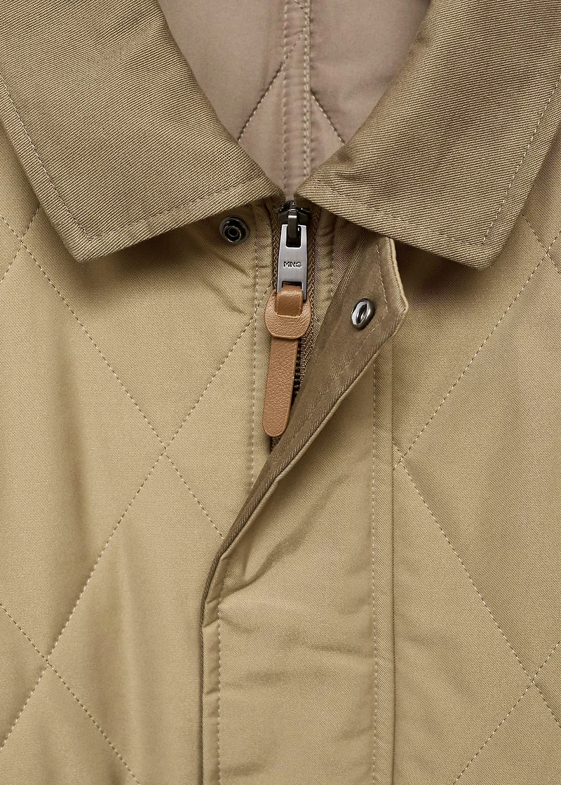 Quilted water repellent jacket
