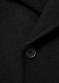 Wool double-breasted coat with buttons