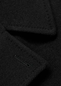 Wool double-breasted coat with buttons