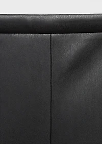 Leather-effect midi-skirt