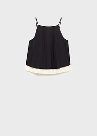 Pleated combined top
