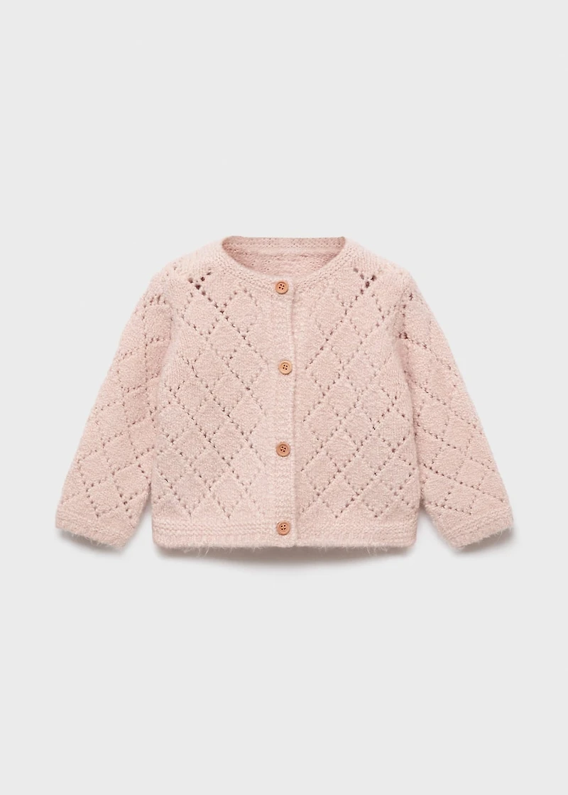 Crochet knitted cardigan