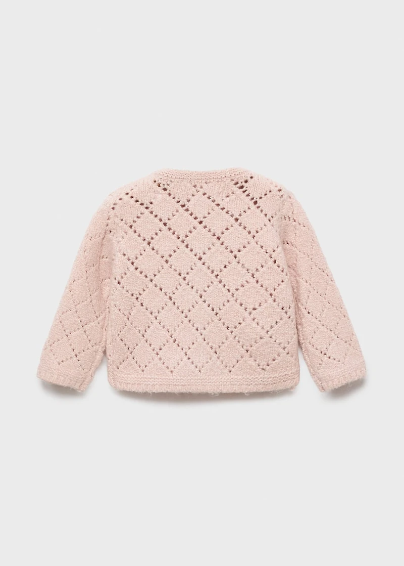 Crochet knitted cardigan