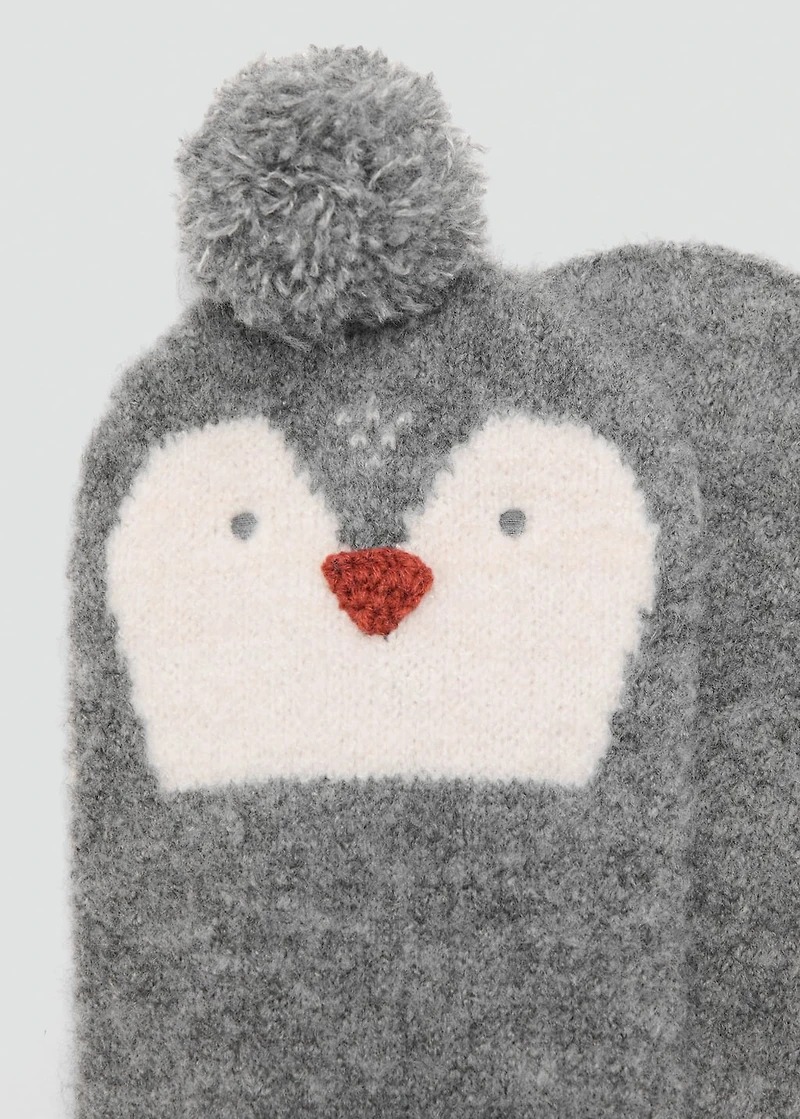 Penguin knit scarf