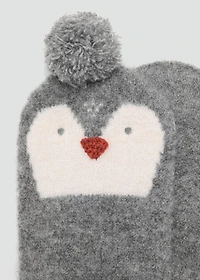 Penguin knit scarf