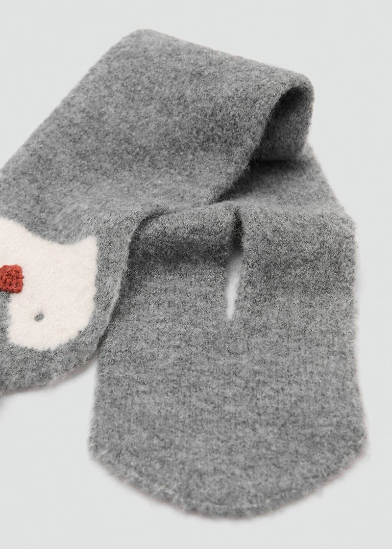 Penguin knit scarf