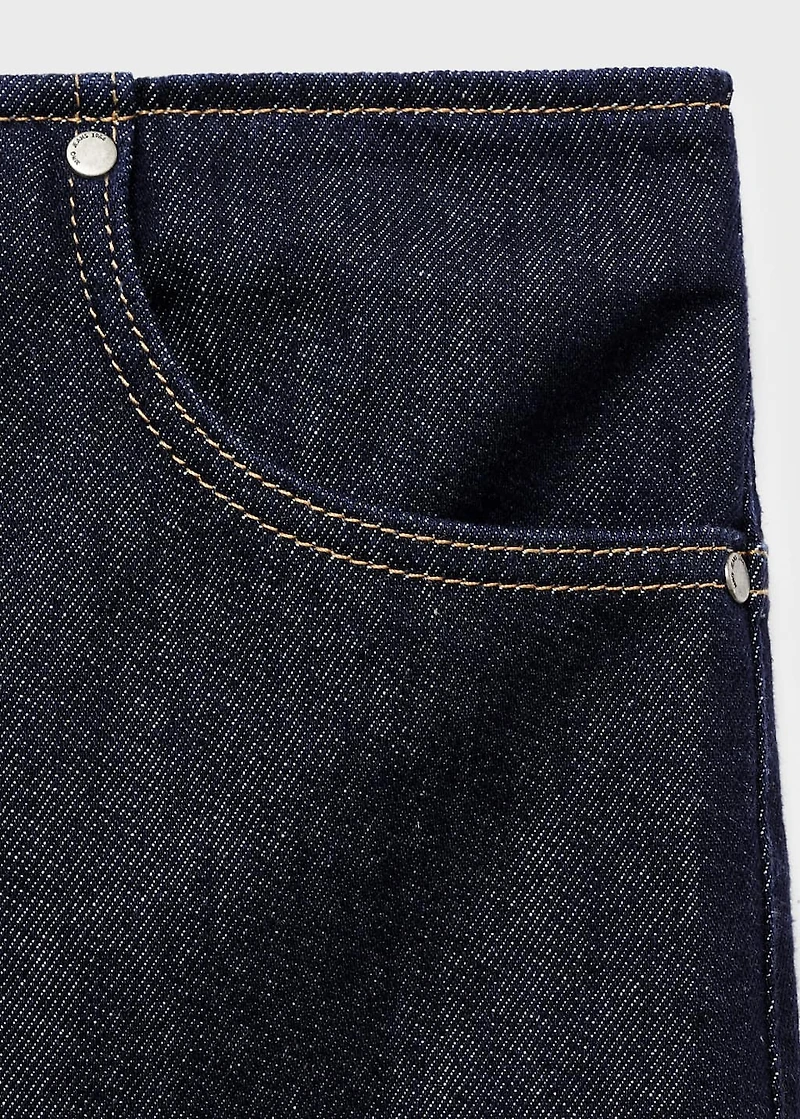Midi denim skirt