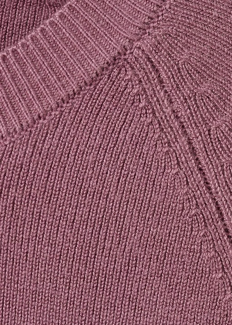 Knitted sweater with cut-out