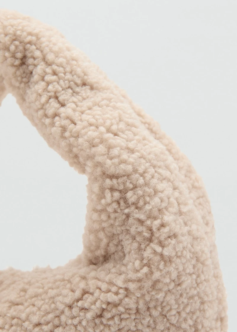 Shearling-effect textured bag